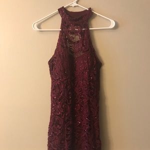 Burgundy dress